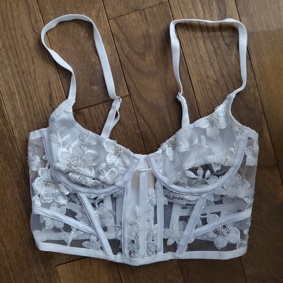 NWOT Amalie Embroidered Bustier, Small - Picture 4 of 8